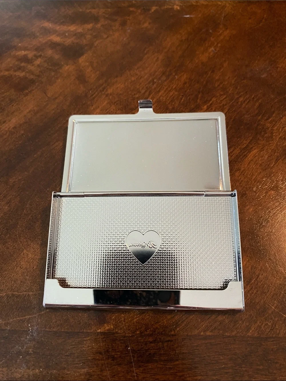 Brighton Silver and Pearl Card Case - Elegant Women's Accessory